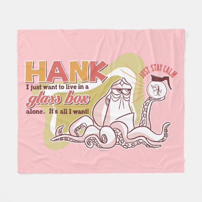 Hank | Live in a Glass Box Alone Fleece Blanket (Front (Horizontal))