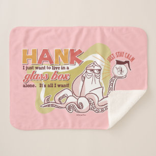 Hank Live in a Glass Box Alone Sherpa Blanket
