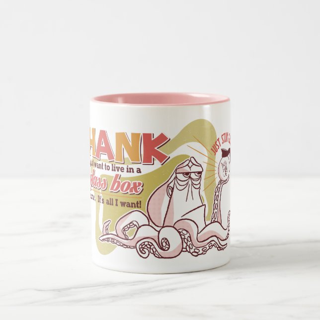 Hank | Live in a Glass Box Alone Two-Tone Coffee Mug (Center)
