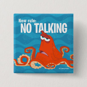 Hank   New Rule...No Talking 2 Inch Square Button