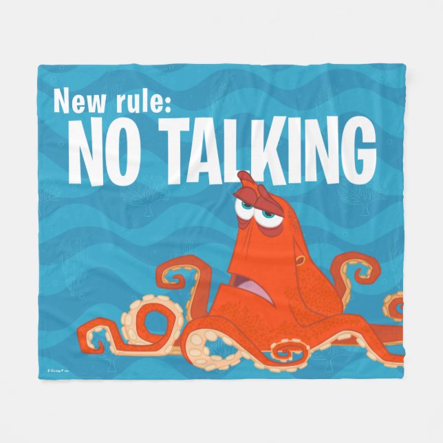 Hank | New Rule...No Talking Fleece Blanket (Front (Horizontal))