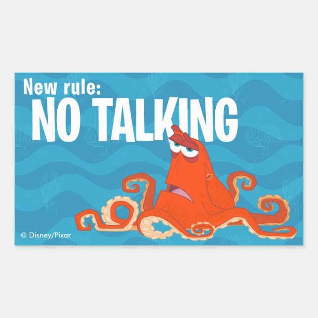 Hank | New Rule...No Talking Sticker (Front)