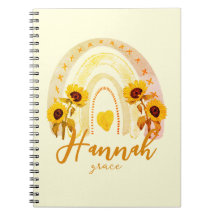 Hanna Hebrew Meaning Grace Rainbow Sunflower Boho