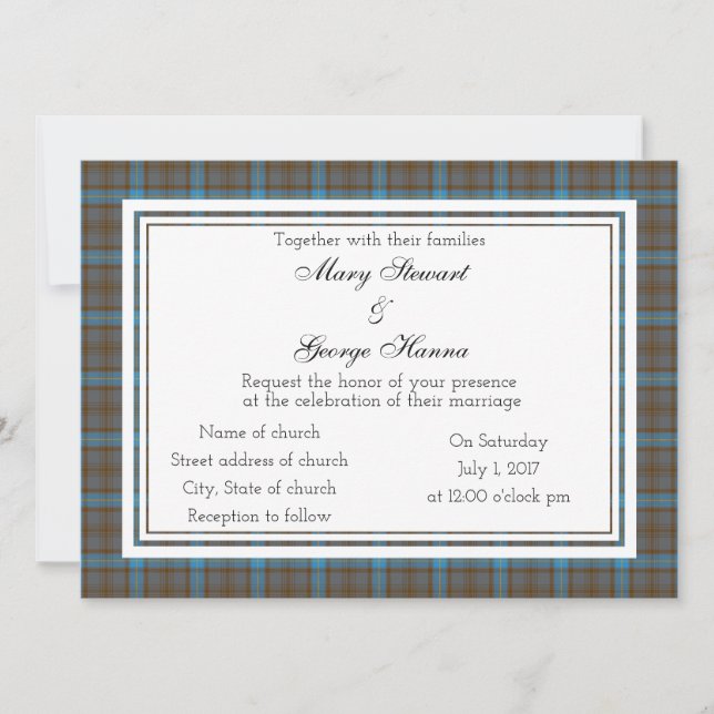 Hanna Scottish Faire-part de mariage (Devant)