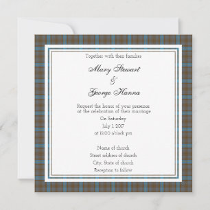 Hanna Scottish Wedding Square Invitation
