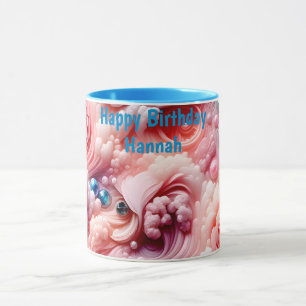 HANNAH ~ Abstract Pattern 3D ~ Pinks~ Mug