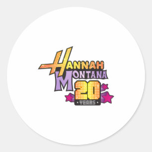 Hannah montana 20 years series premiere classic round sticker