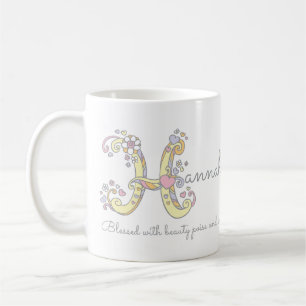 Hannah name meaning monogram H mug