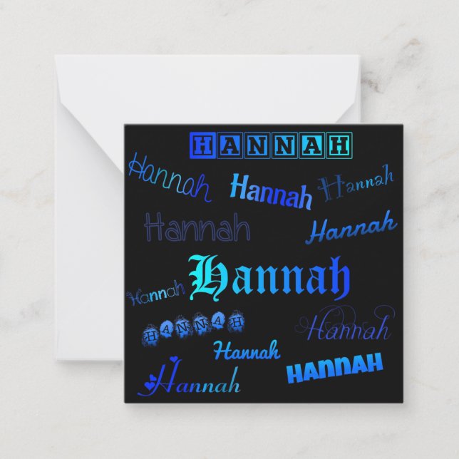 Hannah note card (Front)