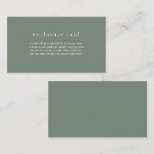 HANNAH Sage Green Boho Baby Shower Card