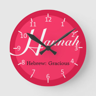 Hannah Strawberry Two-Toned Round Clock