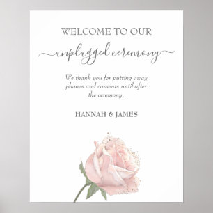 Hannah   Unplugged Wedding Ceremony Sign