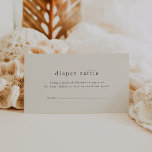 HANNAH Vintage Simple Baby Shower Diaper Raffle Enclosure Card<br><div class="desc">This vintage simple baby shower diaper raffle enclosure card from the Hannah Collection is perfect for a minimalistic baby shower. The neutral cream and grey colour design features modern boho unadorned typography with a unique minimalist style. Send these enclosure cards out with your baby shower invitations to ask guests to...</div>