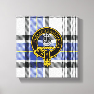 Hannay Scottish Crest and Tartan Canvas print