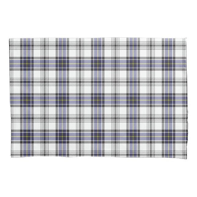 Hannay Tartan Plaid Blue Black Pattern Pillowcase (Front)