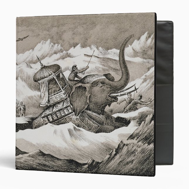 Hannibal (247-c.183 BC) and his war elephants cros Binder (Front/Inside)
