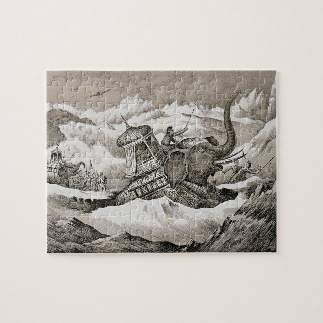 Hannibal (247-c.183 BC) and his war elephants cros Jigsaw Puzzle (Horizontal)
