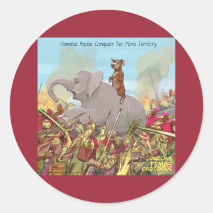 Hannibal Barker Conquers Funny Gifts Tees Mugs Etc Classic Round Sticker