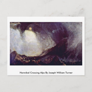 Hannibal Crossing Alps By Joseph William Turner Postcard