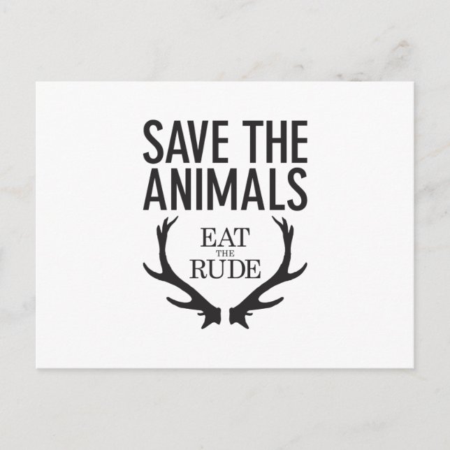 Hannibal Lecter - Eat the Rude (Save the Animals) Postcard (Front)
