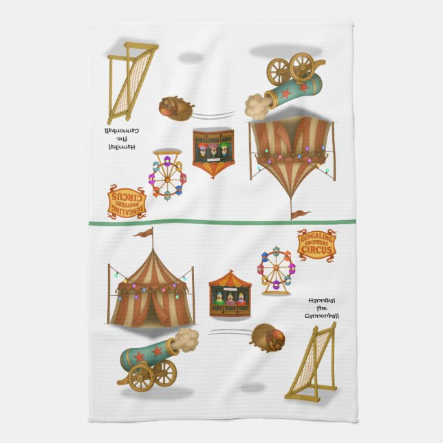 Hannibal the Cannonball Kitchen Towel (Vertical)