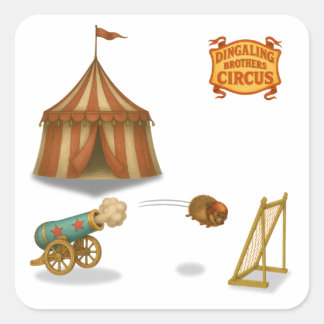 Hannibal the Cannonball Square Sticker