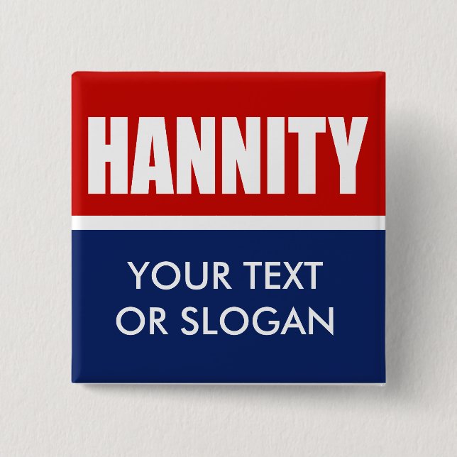 HANNITY 2012 2 INCH SQUARE BUTTON (Front)