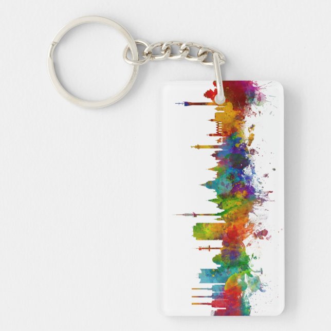 Hannover Germany Skyline Keychain (Front)