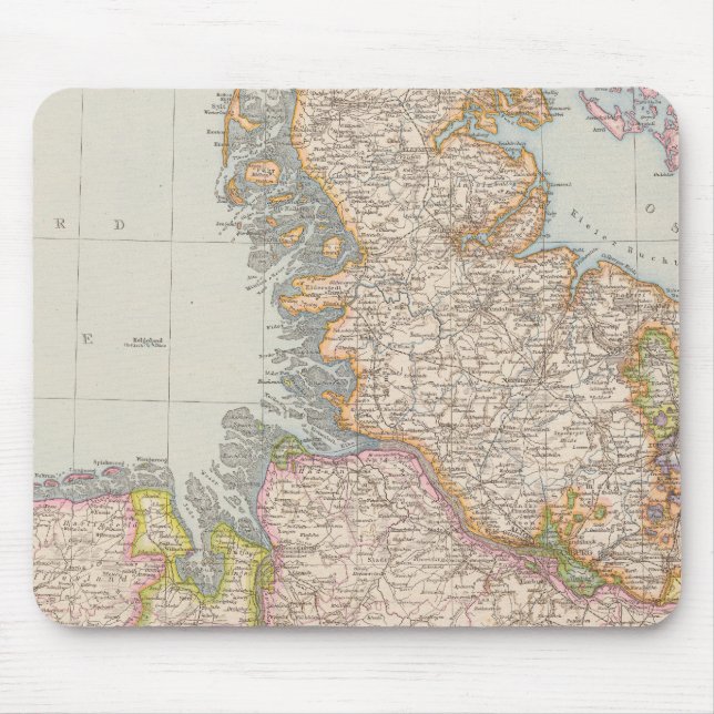 Hannover, SchleswigHolstein, North Germany Map Mouse Pad (Front)