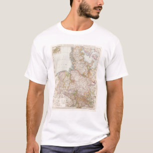 Hannover, SchleswigHolstein, North Germany Map T-Shirt