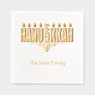 Hannukah Foil Stamped Napkins