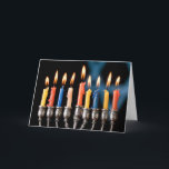 Hannukah Menorah Holiday Card<br><div class="desc">Customize with your own text</div>