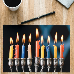Hannukah Menorah Holiday Card