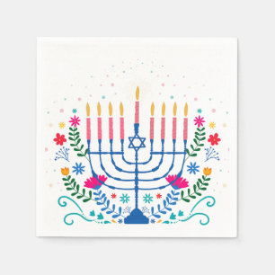 Hannukah menorah   napkin