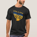 Hannukah Menorah T-Shirt<br><div class="desc">Hanukkah Menorah. Perfect for celebrating Hanukkah!
Did you know? You can customize this item by clicking "Customize It"!
For more great holiday items, check out OneStopHolidayShop at http://www.zazzle.com/onestopholidayshop?rf=238731952171470542. You can also follow this store on Twitter at https://twitter.com/HDayShop to stay up-to-date on new products!</div>