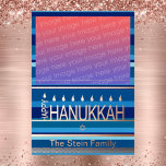 Hannukah photo card<br><div class="desc">.Celebrate eight days and eight nights of the Festival of Lights with Hanukkah cards and gifts. The festival of lights is here. Light the menorah, play with the dreidel and feast on latkes and sufganiyots. Celebrate the spirit of Hanukkah with friends, family and loved ones by wishing them Happy Hanukkah....</div>