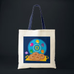 Hannukah Plate Budget Tote<br><div class="desc">Beautiful Hanukkah Themed Budget Tote Bag,  Featuring our Hannukah Plate Design - Image Licensed from and Copyrighted by GraphicsFactory.com</div>