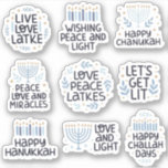 Hannukah sayings stickers<br><div class="desc">Hannukah labels</div>