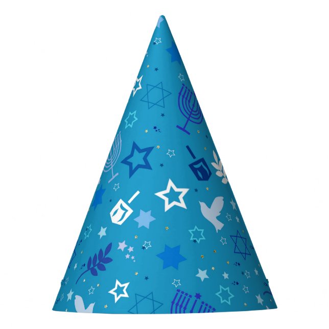 Hannukah Stars Party Hat (Front)