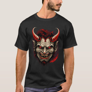 Hannya Horror Mythical Creatures Japanese Oni Dem T-Shirt