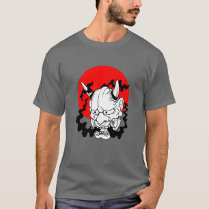 Hannya japanese yokai Ogre mask oni harajuku art f T-Shirt