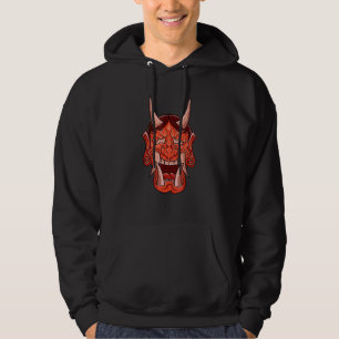 Hannya Oni Demon Mask Japanese Noh Theatre Hoodie