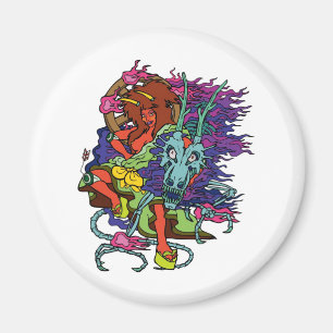 Hannya wrestler magnet