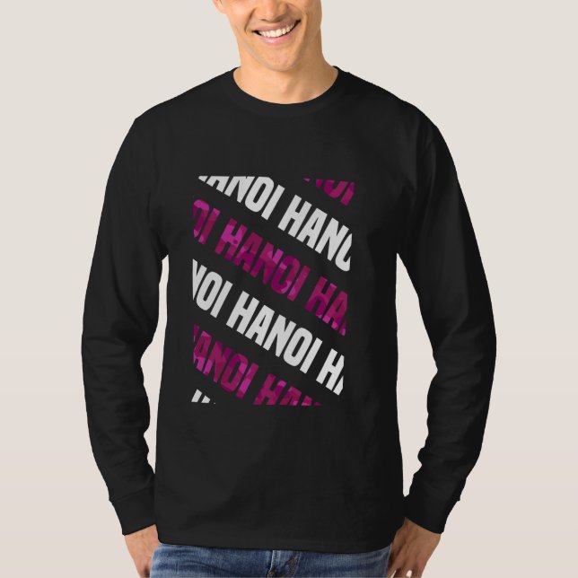 Hanoi Camo Pattern Pink Camouflage T-Shirt (Front)