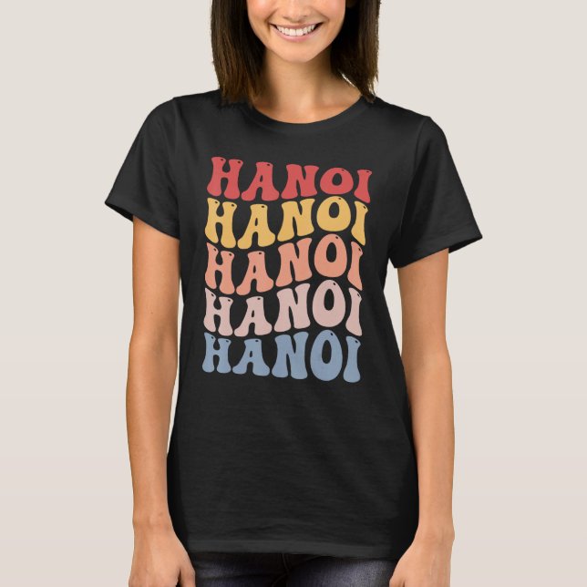 Hanoi City Groovy Retro T-Shirt (Front)