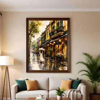 Hanoi Old Quarter Watercolor Wall Art Print