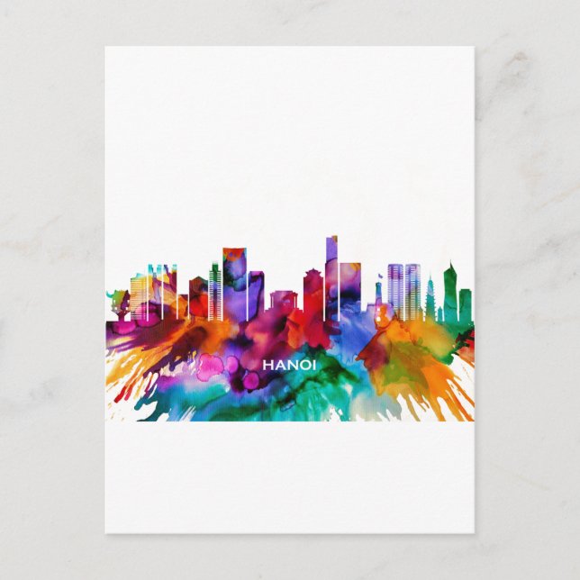 Hanoi Skyline Holiday Postcard (Front)