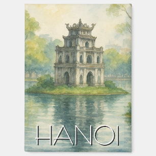 Hanoi Turtle Tower Vietnam Travel Magnet