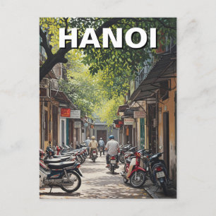 Hanoi Vietnam Alley Travel Postcard