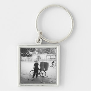 Hanoi Vietnam, Bicyle Delivery Woman (NR) Keychain